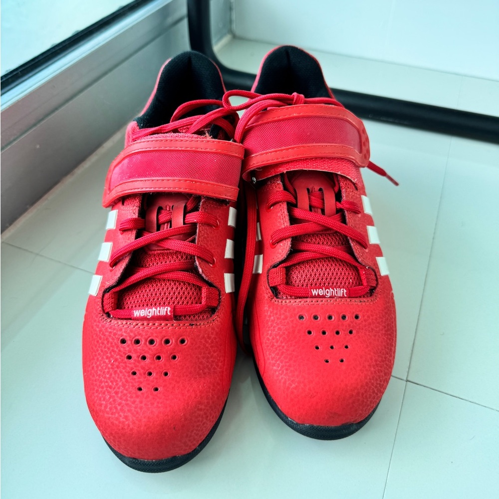 Adidas Adipower Red/White Men’s Size 7 Weightlifting Shoes